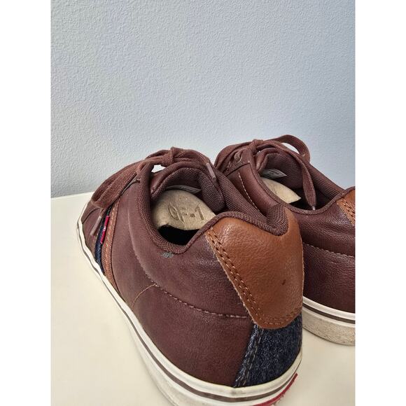 Levi’s Comfort Men’s Brown Leather Sneakers Size 9.5 Casual Street Skate Look - Picture 6 of 11
